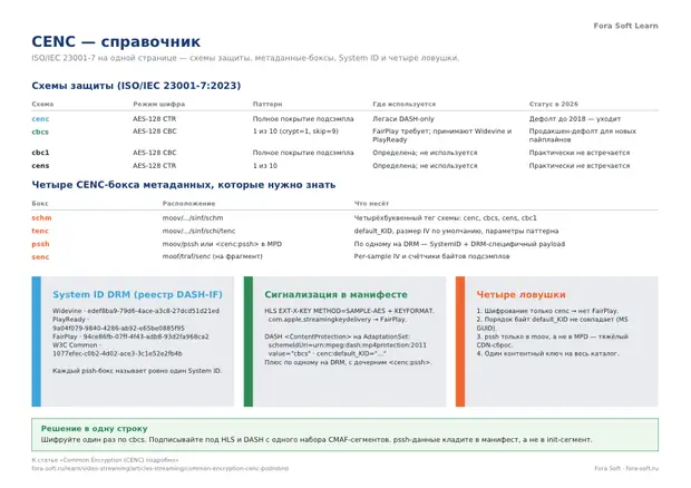 Первая страница материала «CENC – справочник»