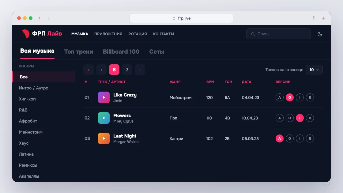 Каталог на web